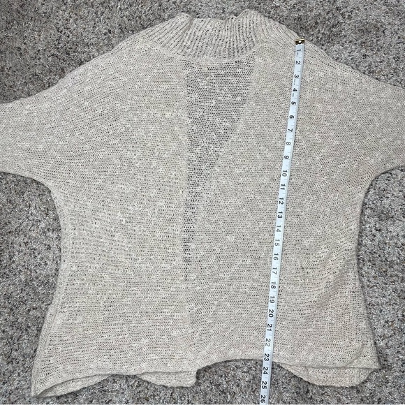 Eileen Fisher Linen Blend Open Front Knit Cardigan Cream Beige Extra Large XL - Picture 10 of 10